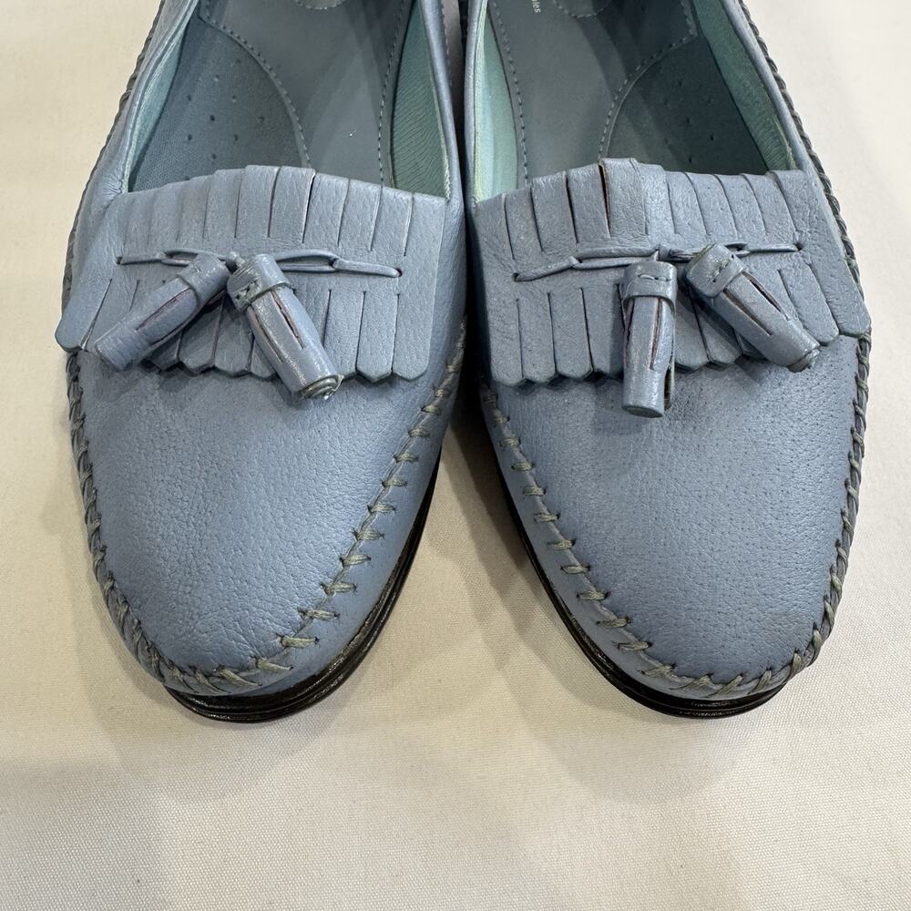 Dr. Scholl's Blue Tassel Leather Loafer SZ 11W Double Air Pillo Insoles - Picture 4 of 15